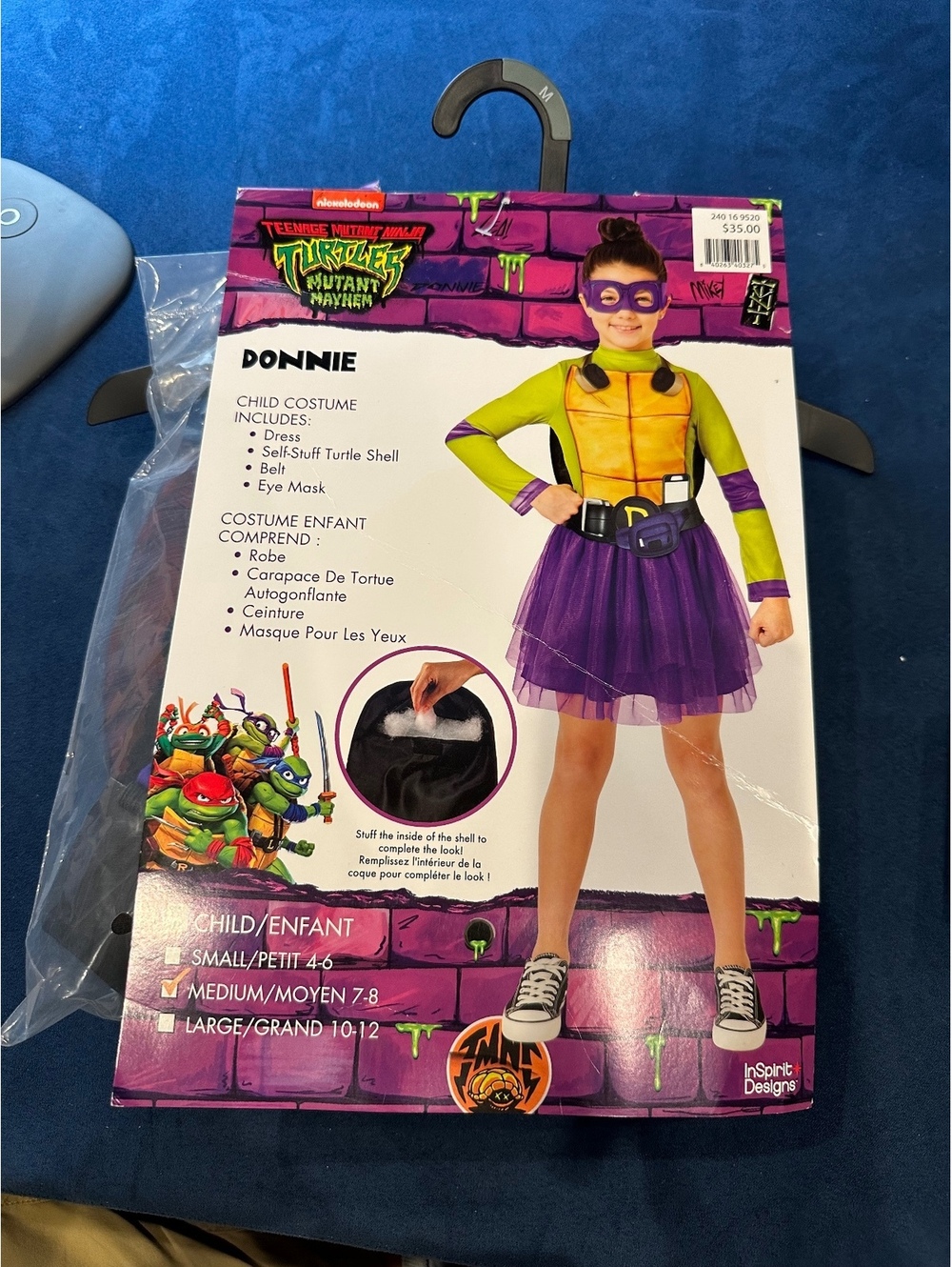 Nickelodeon Teenage Mutant Ninja Turtles Donnie Child Costume Medium 7-8